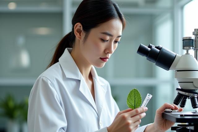 植物を研究する科学者
