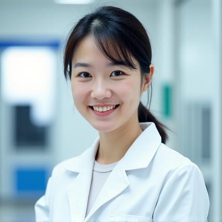 研究開発責任者の佐藤陽子のプロフェッショナルなポートレート